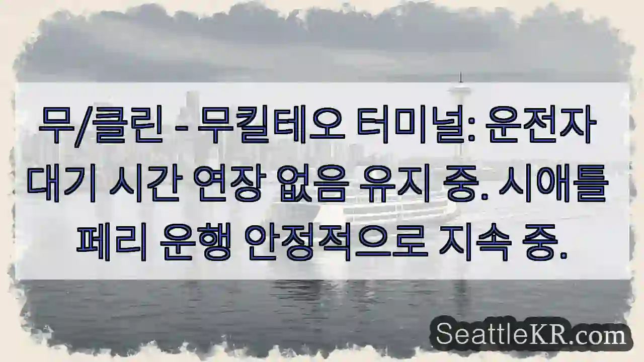 운행 안정적, 대기 시간 변함없음