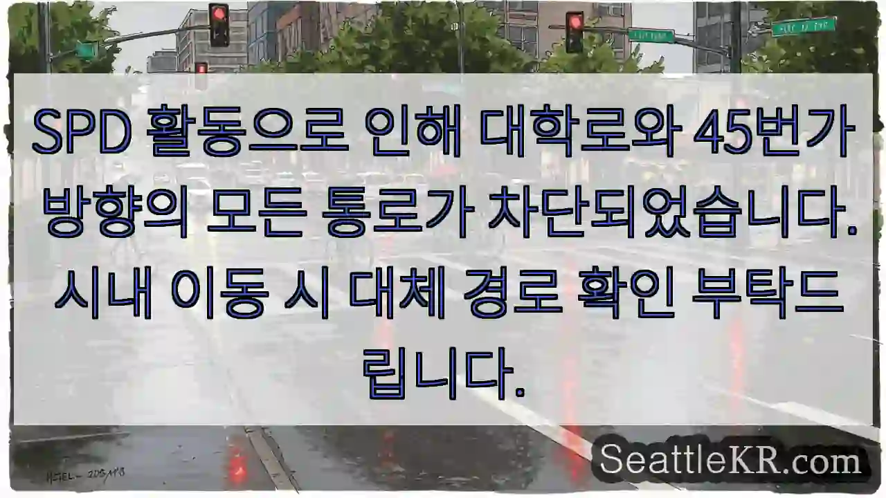 통로 차단! 대체 경로 확인