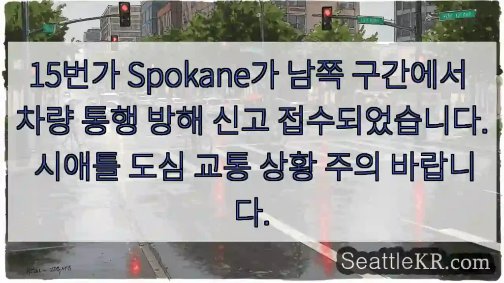15번가 Spokane 정체 주의!