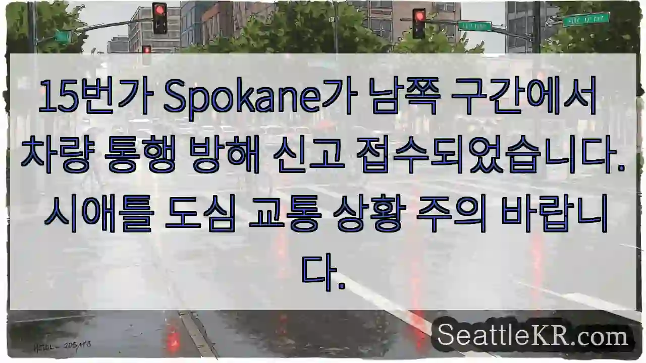 15번가 Spokane 정체 주의!