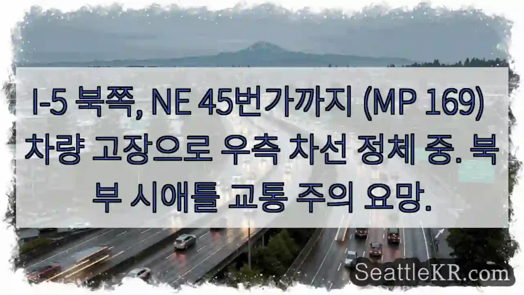 고장 차량! 우측 정체