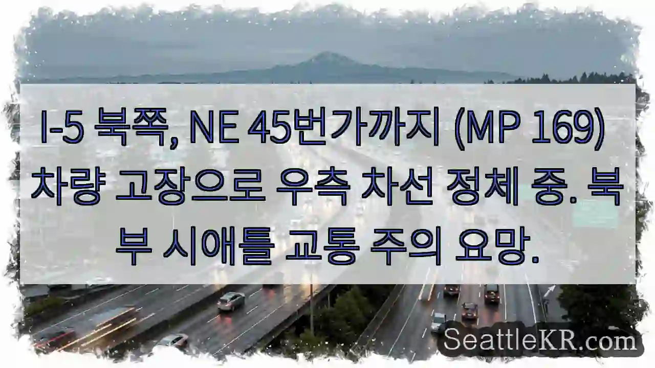 고장 차량! 우측 정체