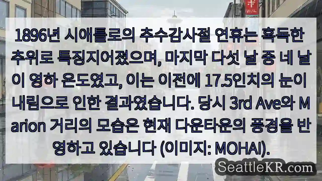 혹한의 추수감사절, 시애틀로 1 혹한의 추수감사절, 시애틀로