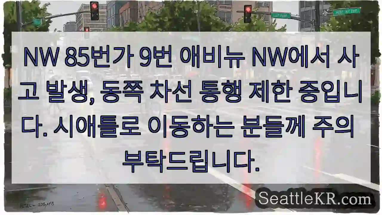 NW 9 애비뉴 사고, 동쪽 차선 주의!