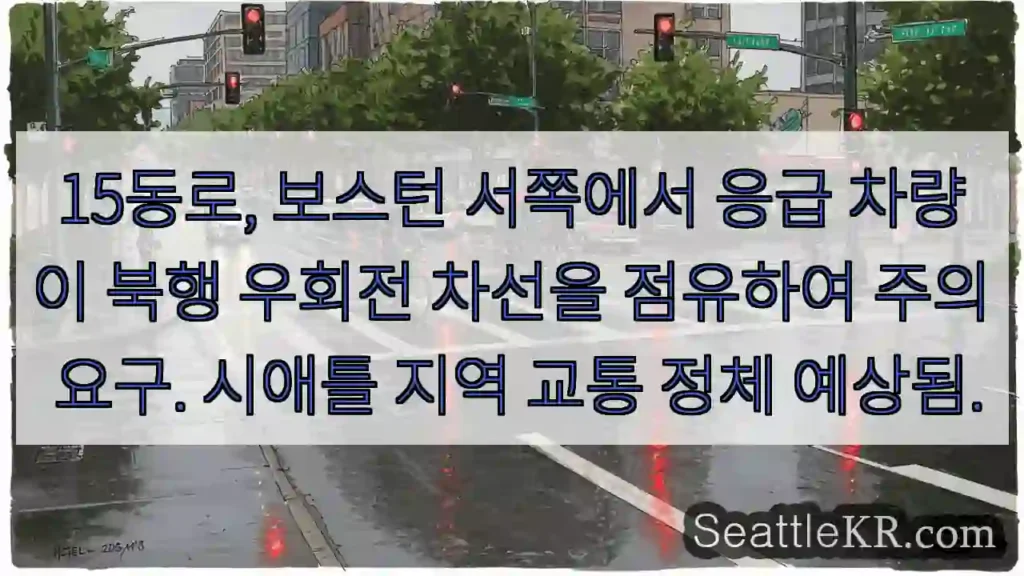 응급! 15동로 북우회전 주의