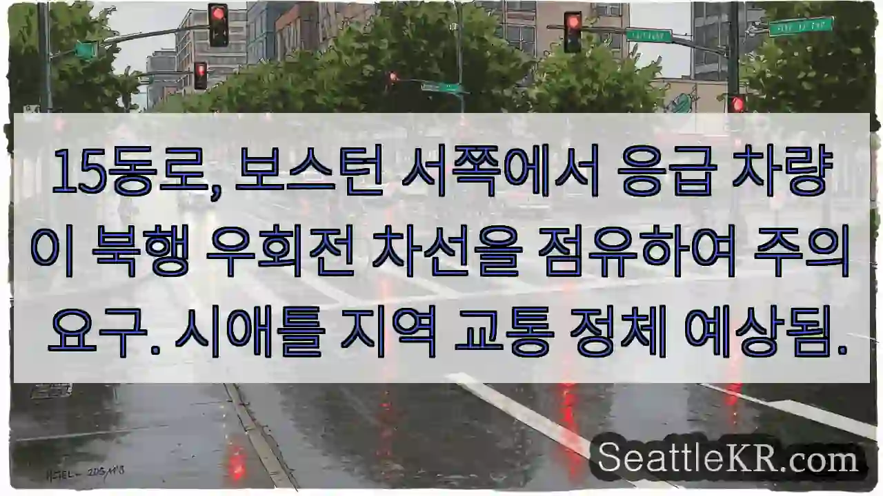 응급! 15동로 북우회전 주의
