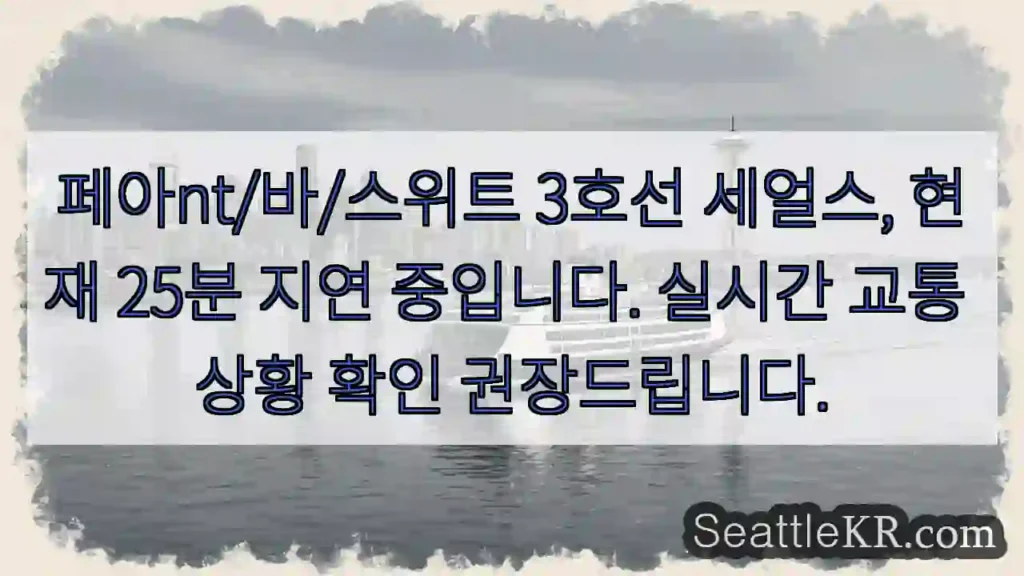 3호선 지연 25분!