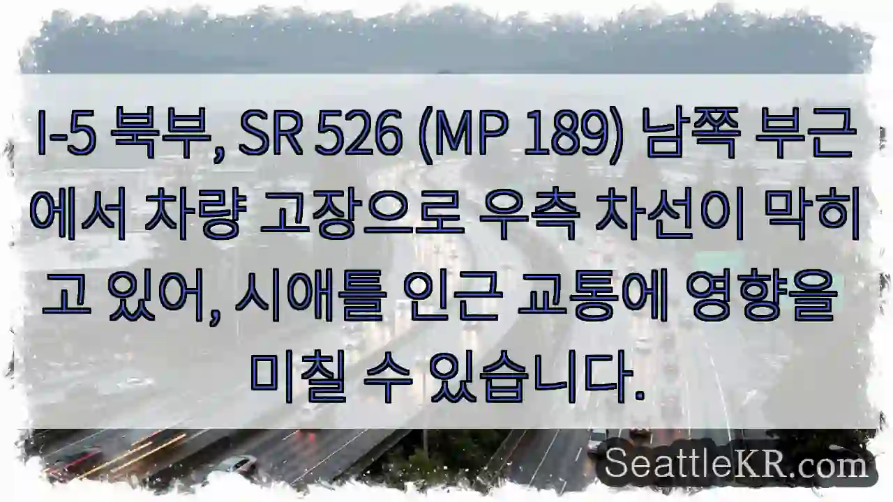 고장 차량! 우측 차선 정체