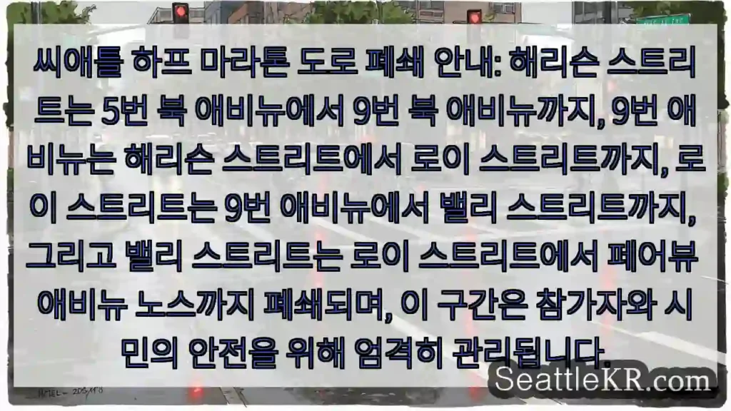 도로 폐쇄: 안전지대