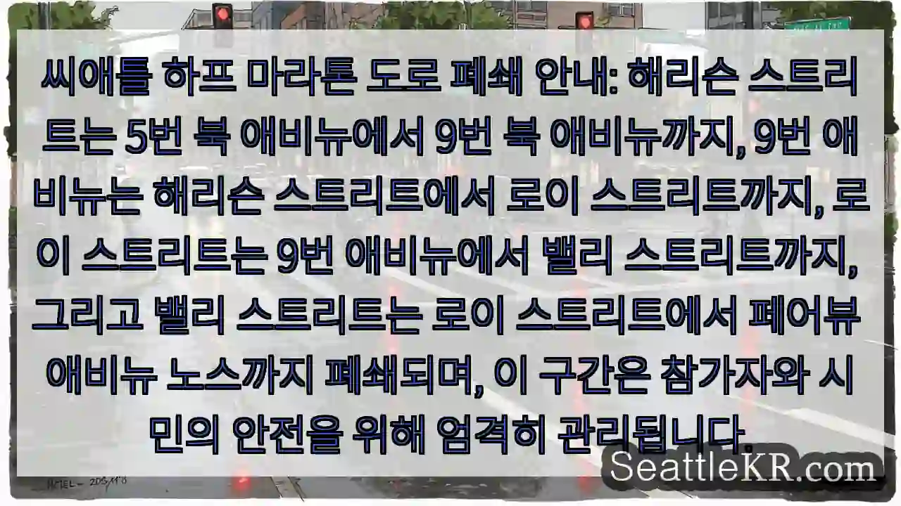 도로 폐쇄: 안전지대