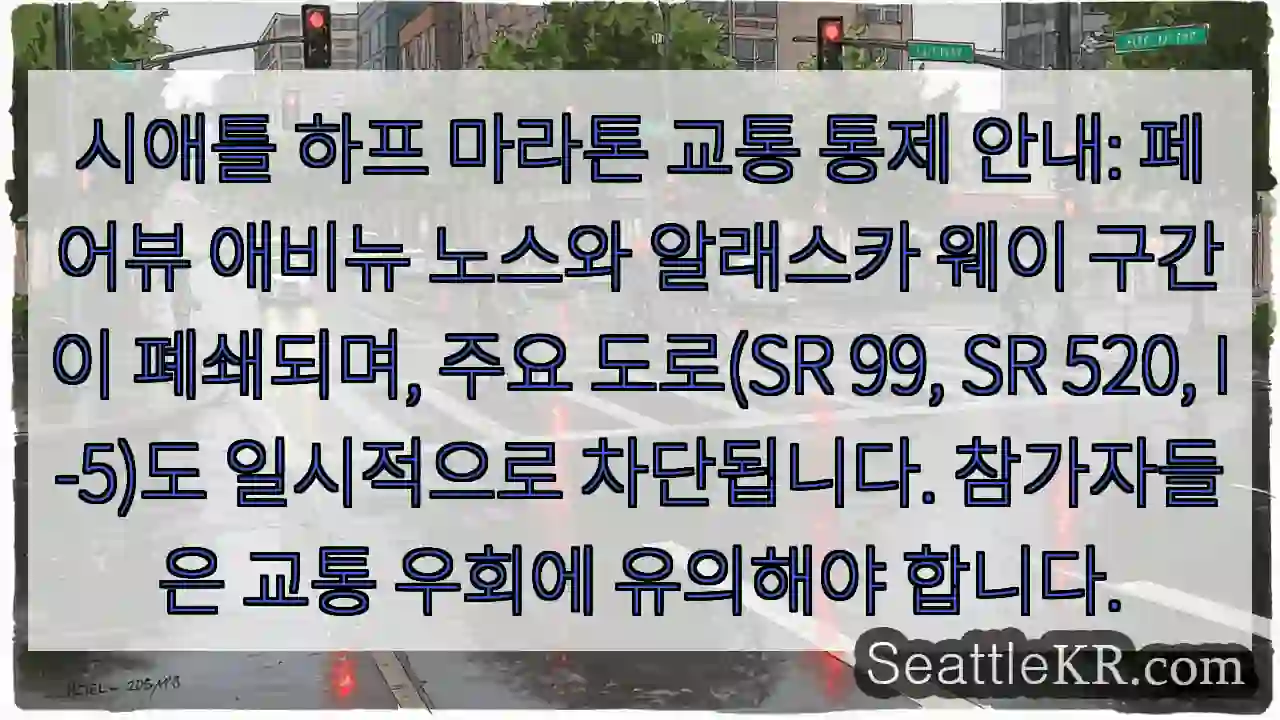 페어뷰 애비뉴 폐쇄! 우회하세요.