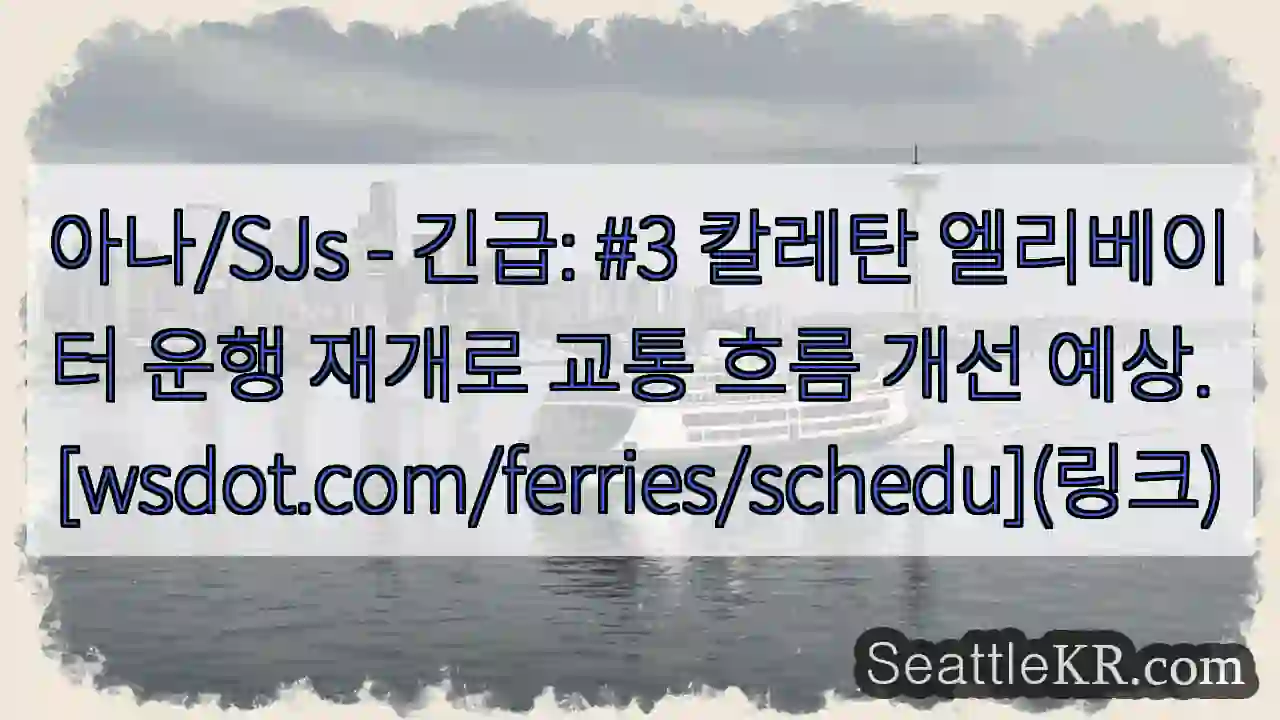 칼레탄 엘리베이터 재개! 흐름 개선 기대