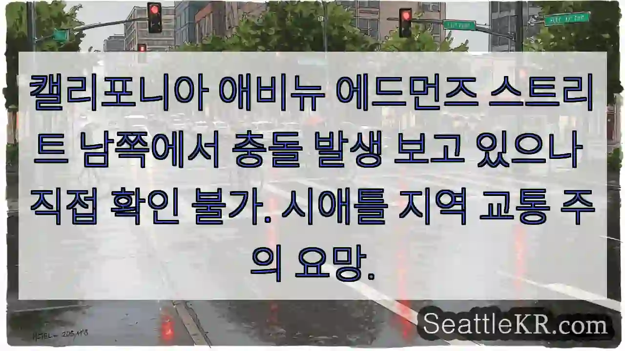 충돌 발생! 주의! 에드먼즈 스트리트