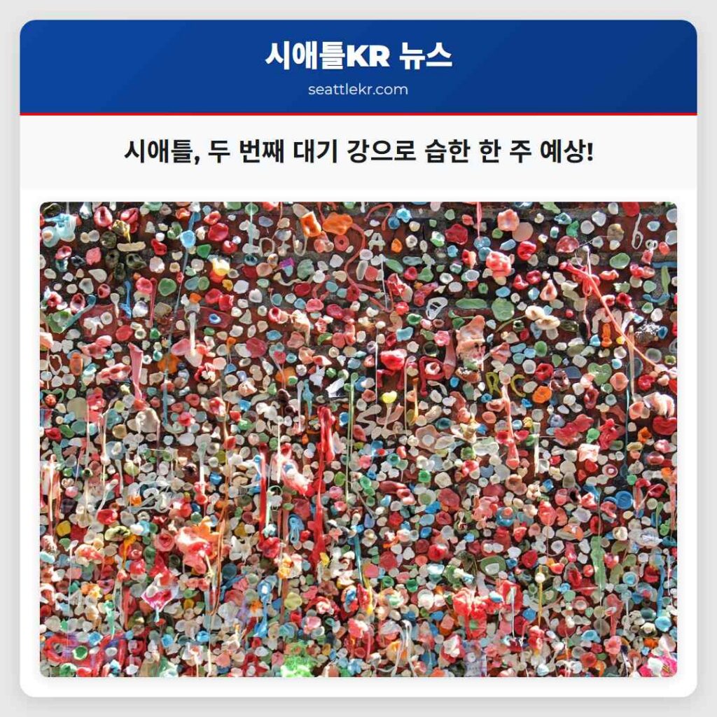 시애틀, 두 번째 대기 강으로 습한 한 주 예상!