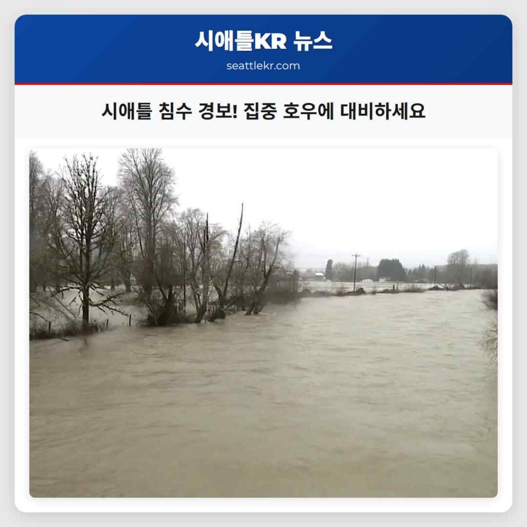 시애틀 날씨뉴스 7 시애틀 침수 경보! 집중 호우에 대비하세요