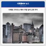 시애틀 날씨 건조한 주말과 고지대 눈 예보