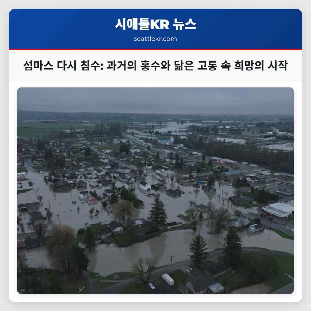 섬마스 다시 침수: 과거의 홍수와 닮은 고통 속 희망의 시작