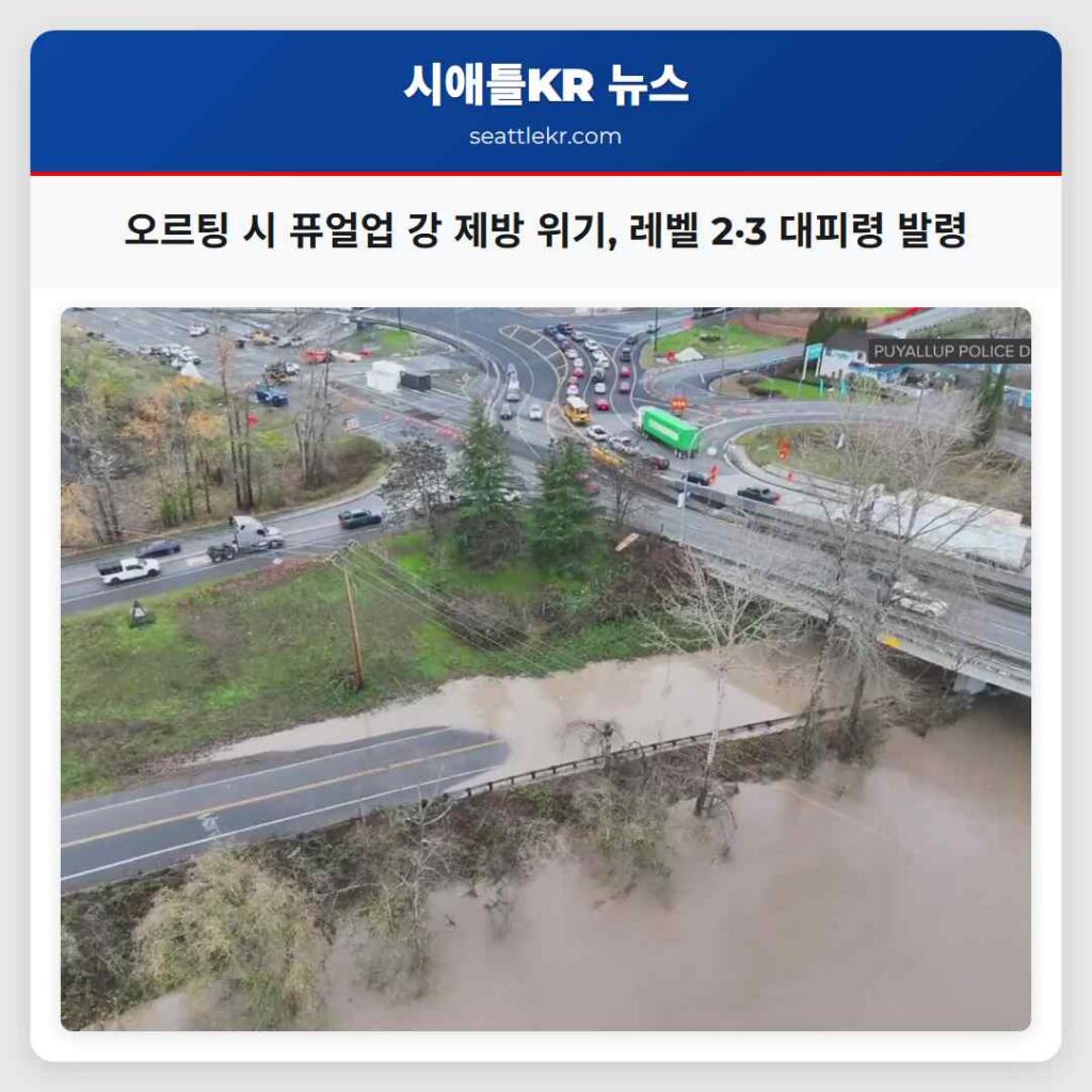 오르팅 시 퓨얼업 강 제방 위기, 레벨 2·3 대피령 발령