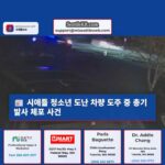 시애틀 경찰 도난 차량 도주 중 총기 발사 혐의로 청소년 다수 체포