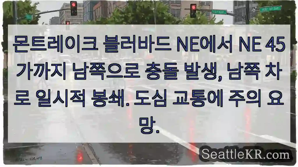 충돌! 몬트레이크 남쪽 차로 차단