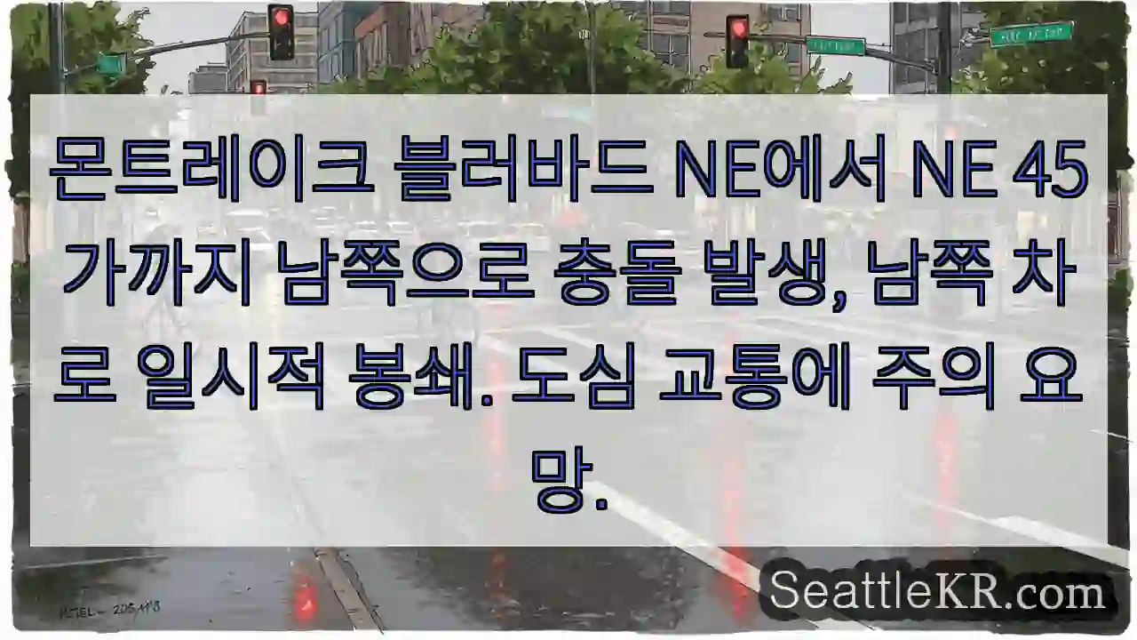 충돌! 몬트레이크 남쪽 차로 차단