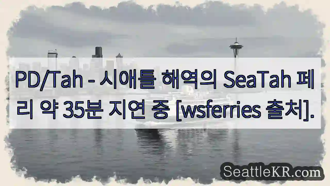 페리 지연 35분!