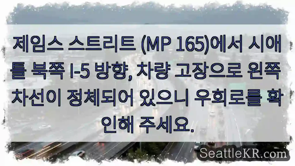 LEFT LANE BLOCKED! 우회 권장