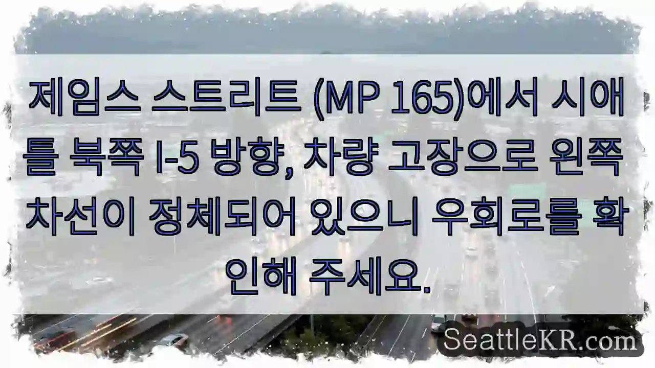 LEFT LANE BLOCKED! 우회 권장