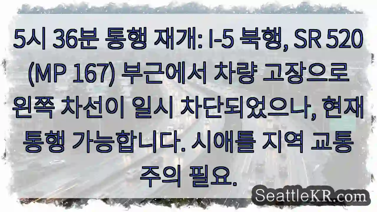 고속도로 통행 재개!