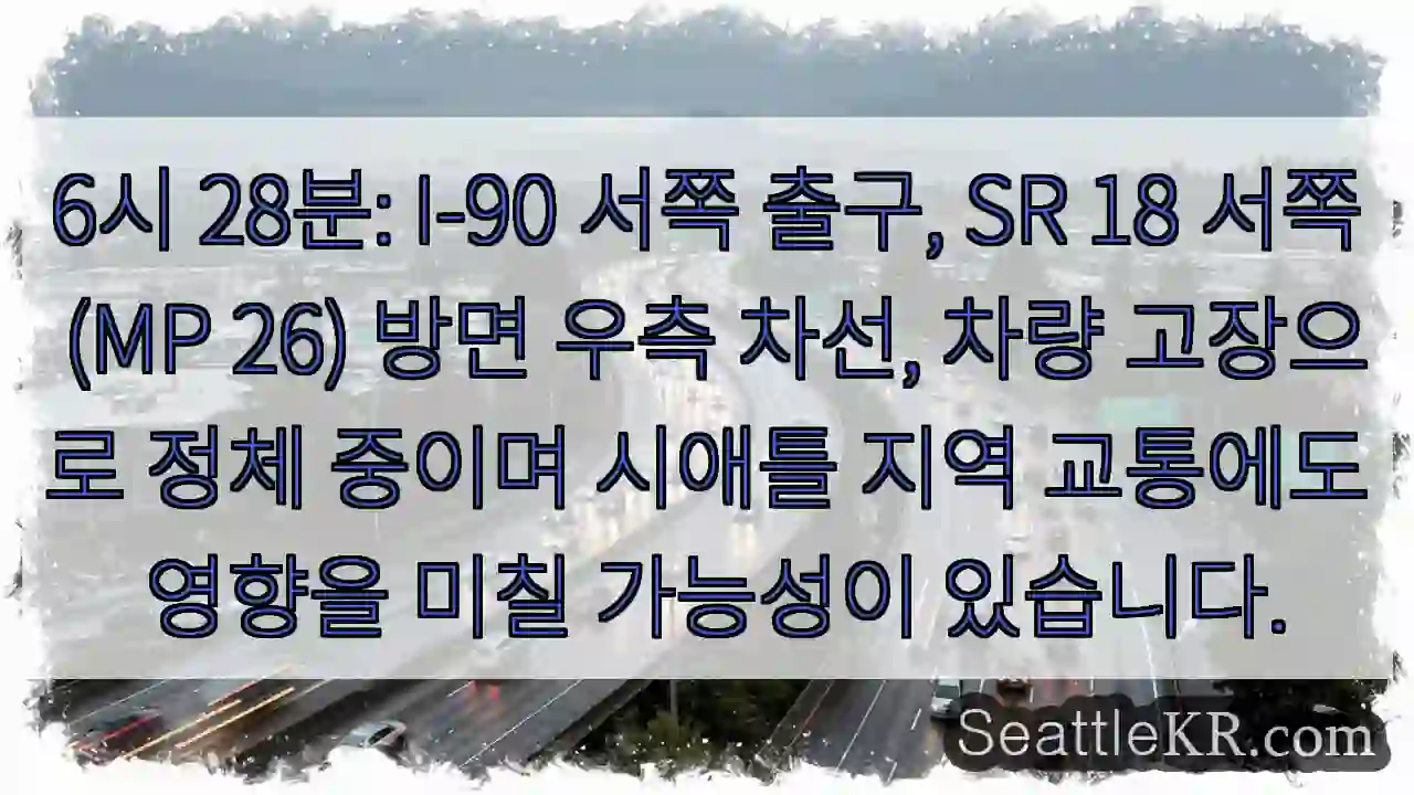 고장차량, 정체예상