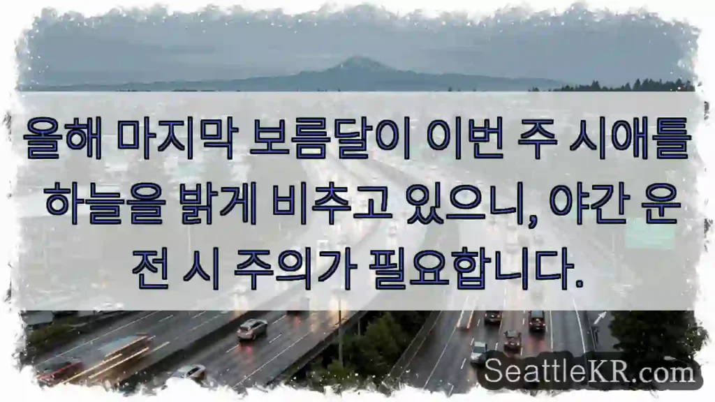 보름달 주의! 안전운전