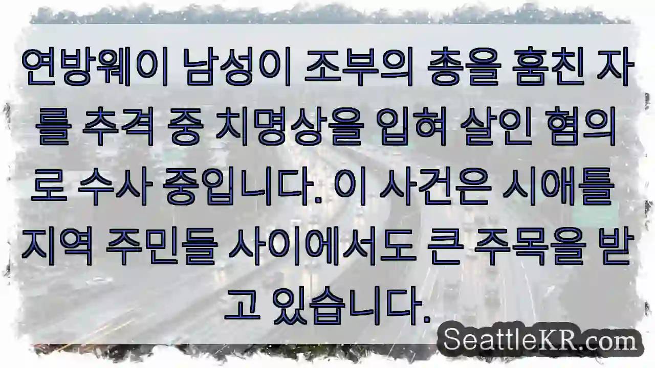 추격 중 치명상! 살인 수사 시작