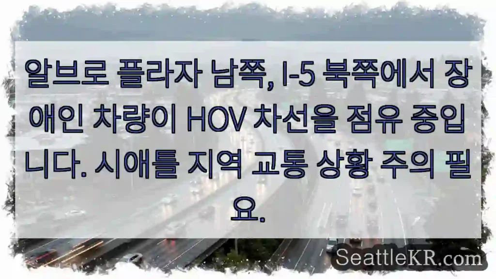 장애인 차량, HOV 차선 주의!