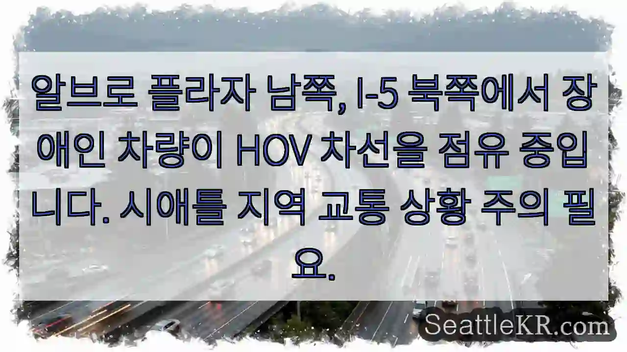 장애인 차량, HOV 차선 주의!
