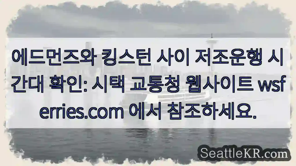 저조운 운행 시간 확인