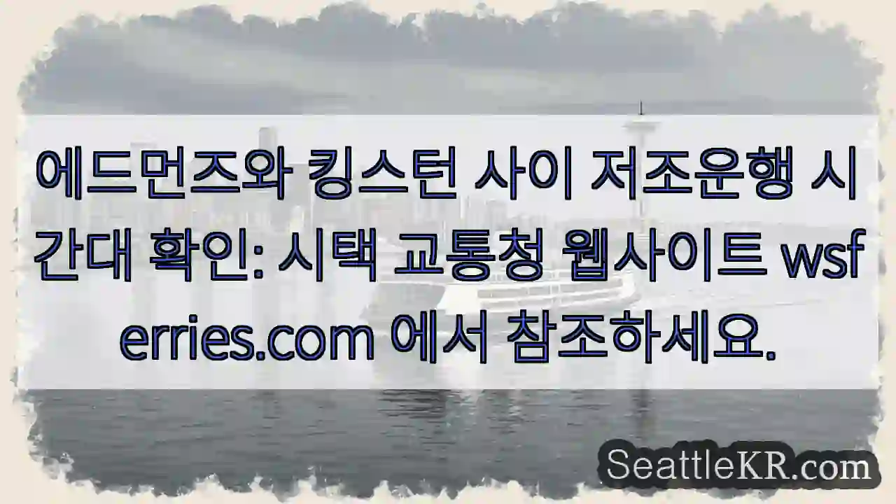 저조운 운행 시간 확인