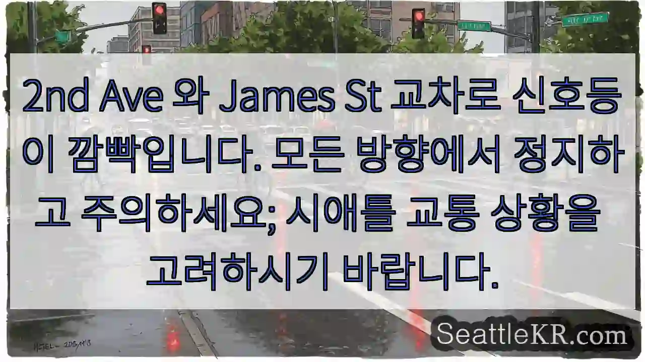 신호등 깜빡! 정지하세요.