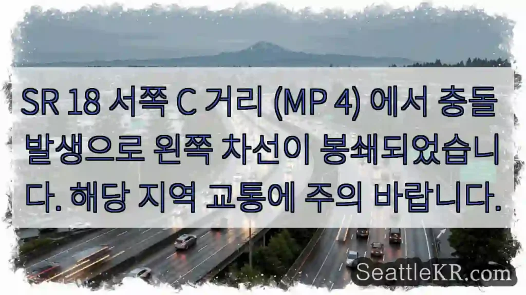 충돌! 왼쪽 차선 봉쇄