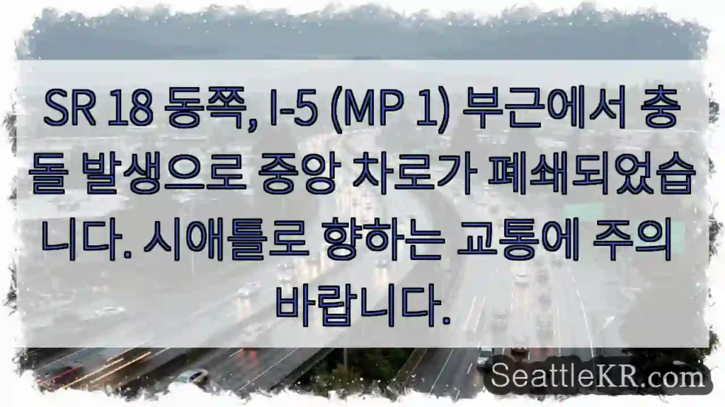 충돌! 중앙 차로 폐쇄