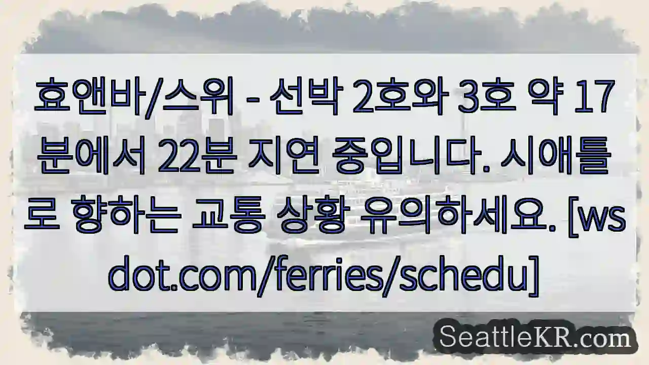 2、3호선 약 17-22분 지연