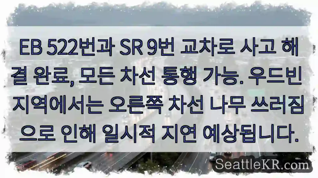 교차로 사고 해결, 주의 요!