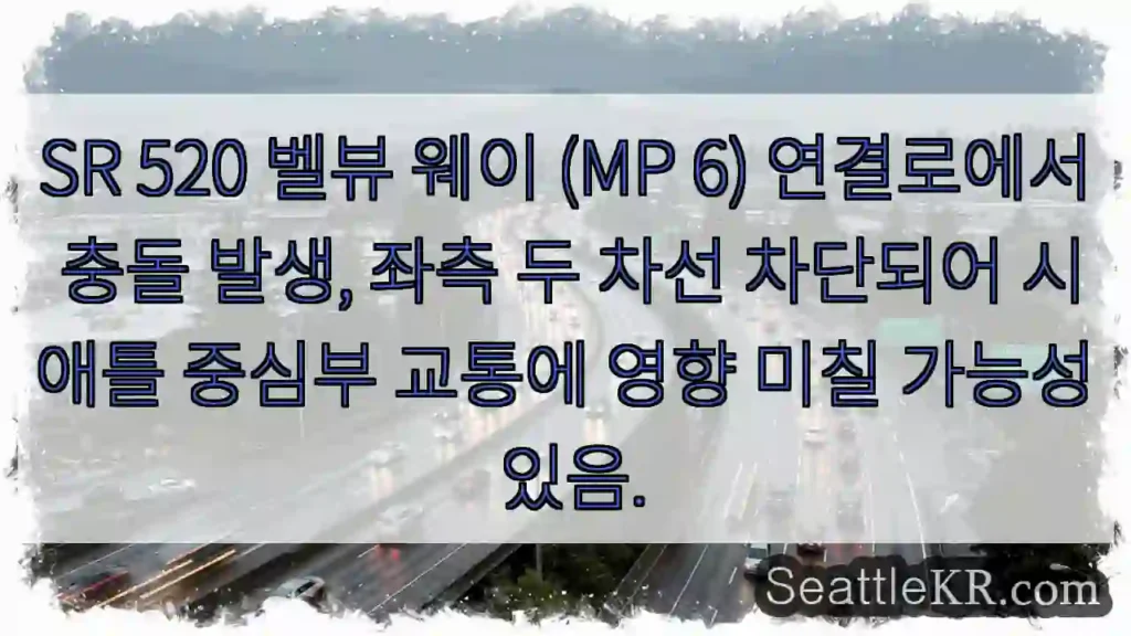 충돌! 좌측 차선 통행 제한