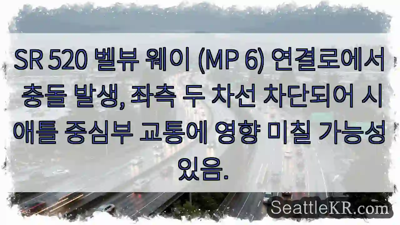 충돌! 좌측 차선 통행 제한