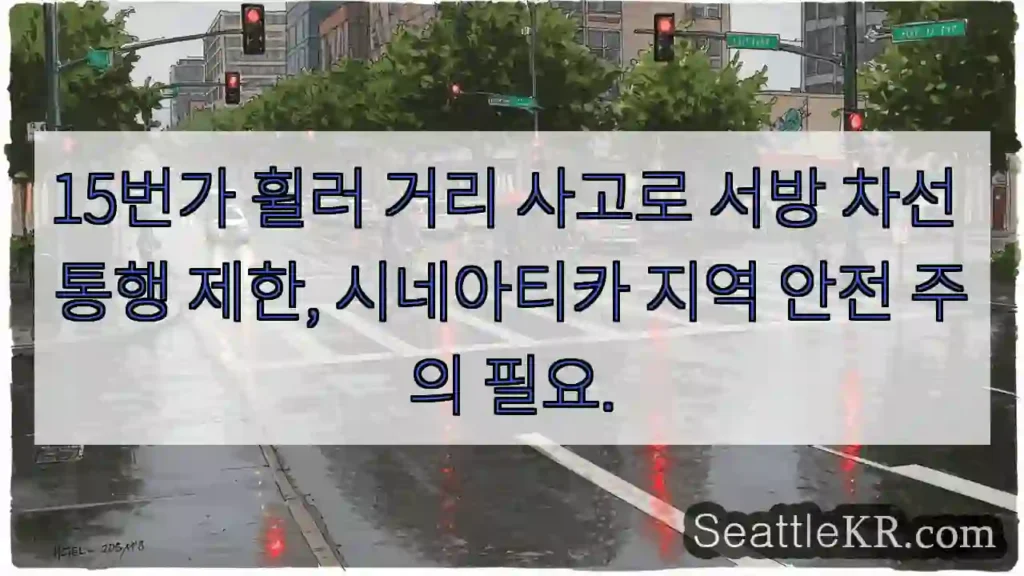 사고 구간! 차선 주의