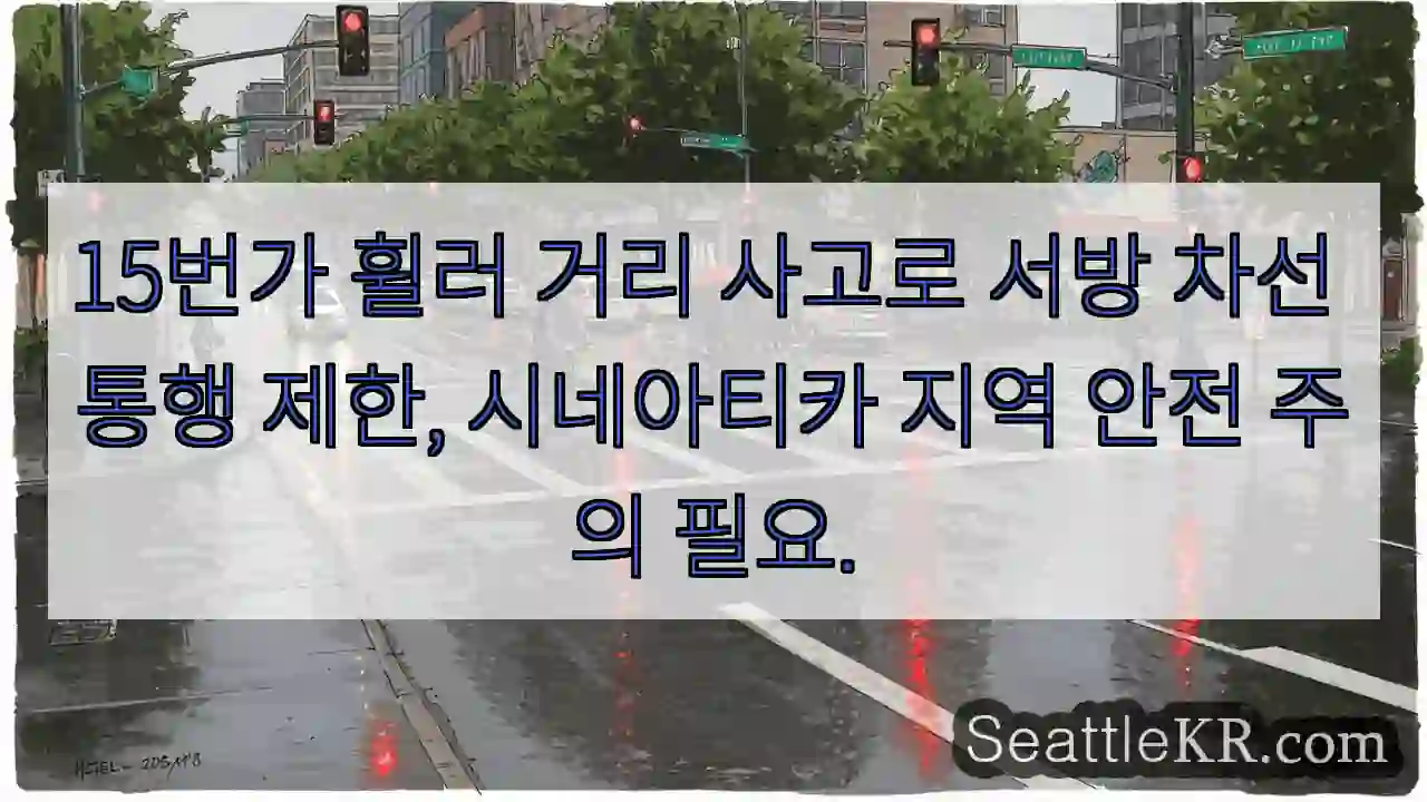 사고 구간! 차선 주의