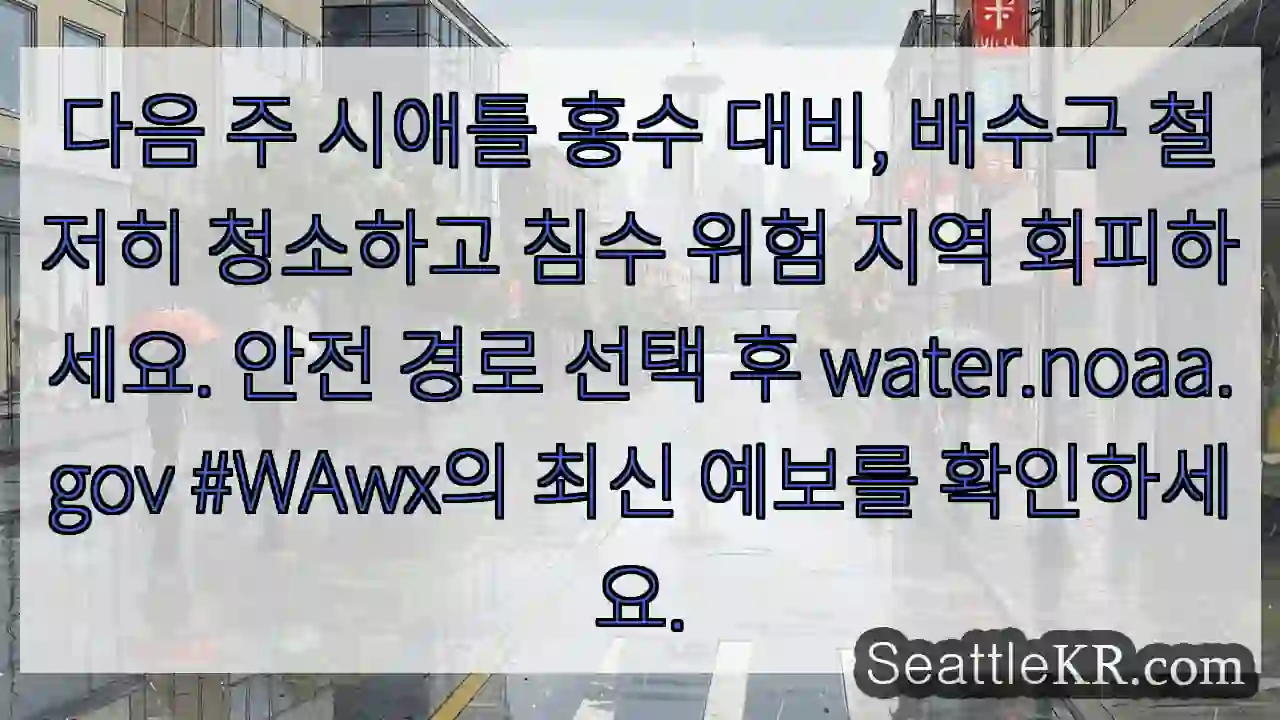 수중 위험 주의! 철저히 청소하세요.