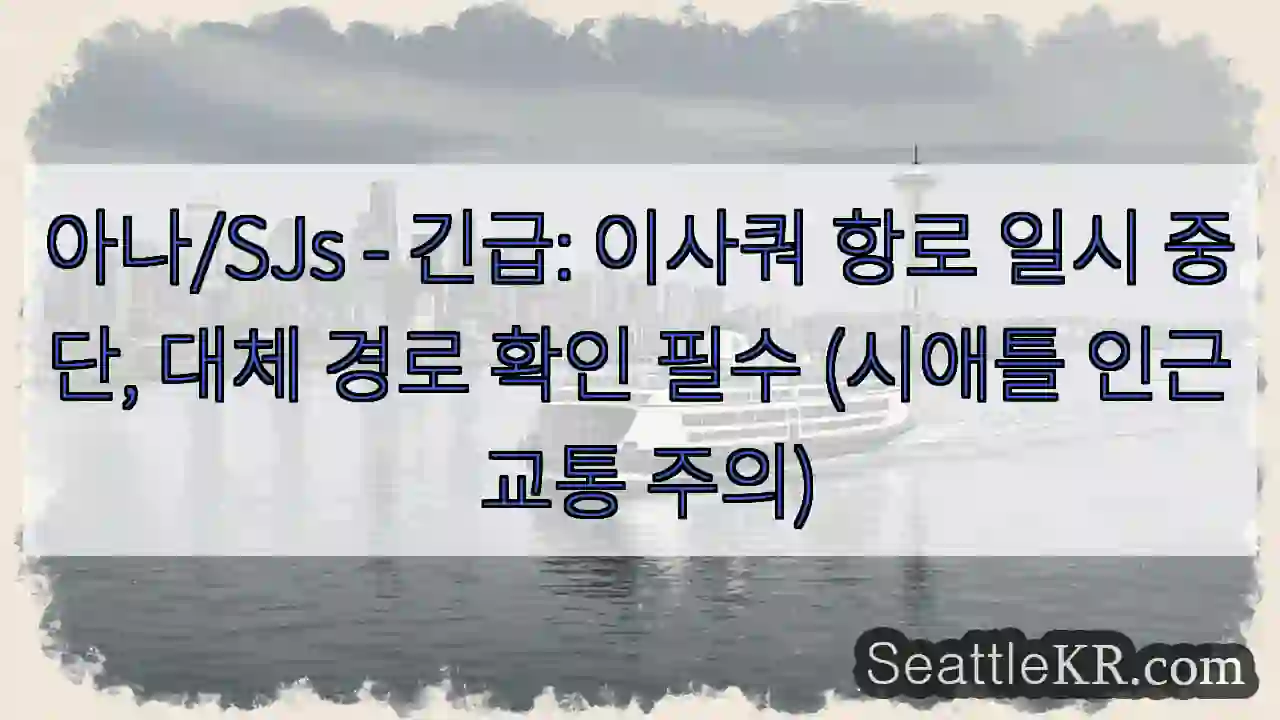 이사쿼 항로 중단! 대체 경로 확인