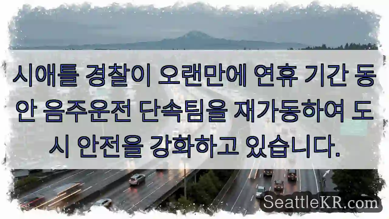연휴 음주운전 단속 재개!