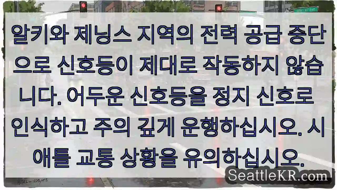 신호등 불안정, 주의!