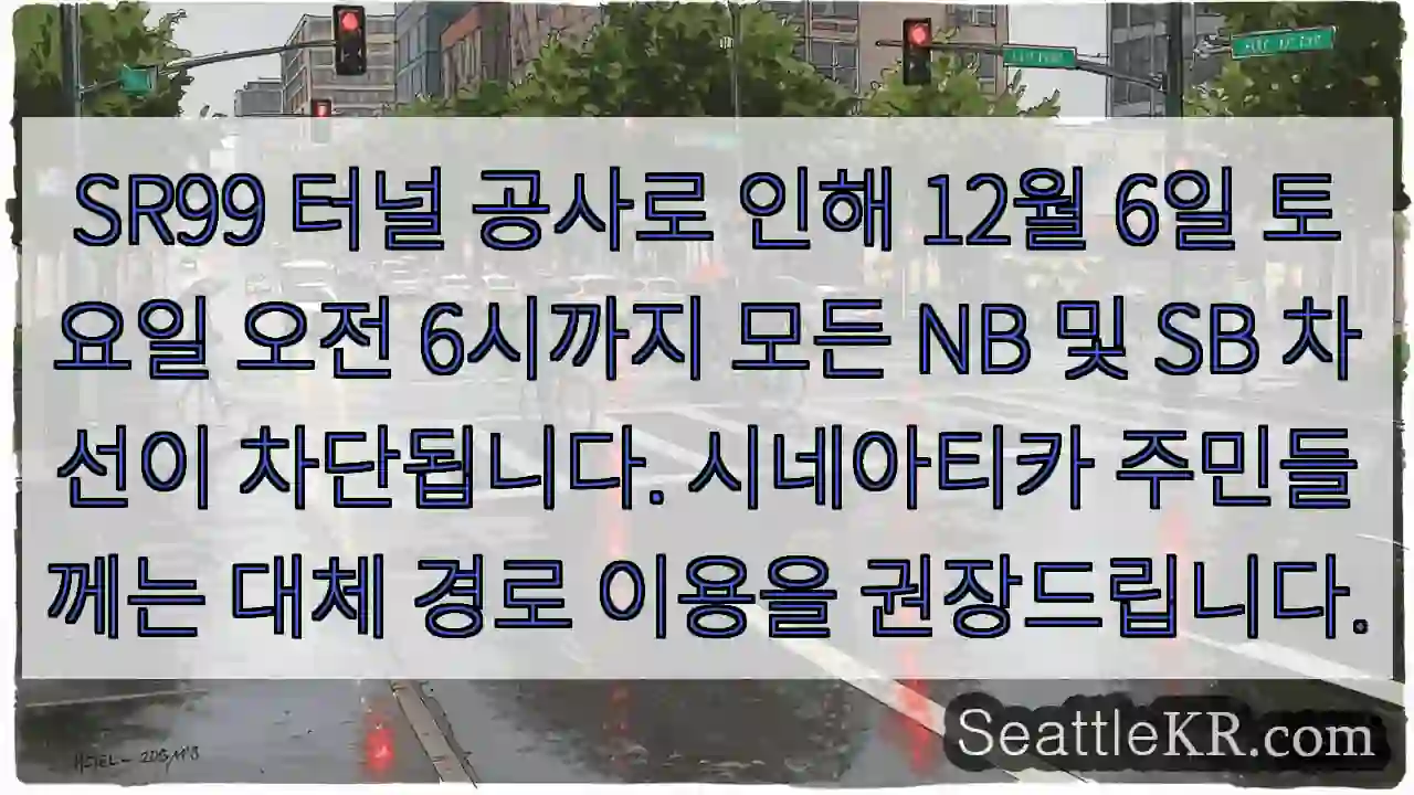 SR99 터널 공사 중, 6일 새벽 차선 차단